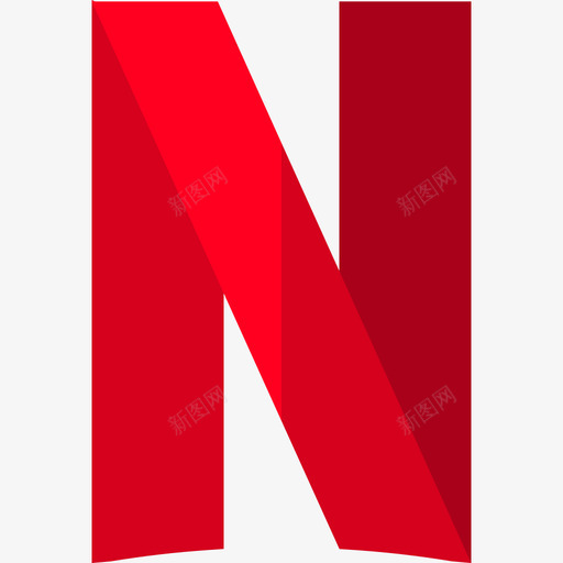 Netflix电影和电视标识平面图标svg_新图网 https://ixintu.com Netflix 平面 电影和电视标识