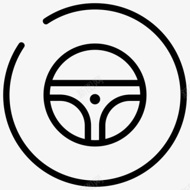 方向盘汽车圆圈图标图标