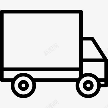 送货车电子商务50直线图标图标