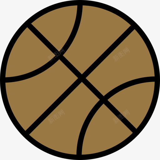 篮球户外活动9线颜色图标svg_新图网 https://ixintu.com 户外活动9 篮球 线颜色