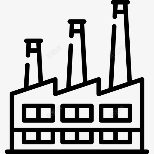 工厂工业30线性图标svg_新图网 https://ixintu.com 工业30 工厂 线性