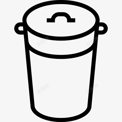 垃圾桶清洁和家务3线性图标svg_新图网 https://ixintu.com 垃圾桶 清洁和家务3 线性