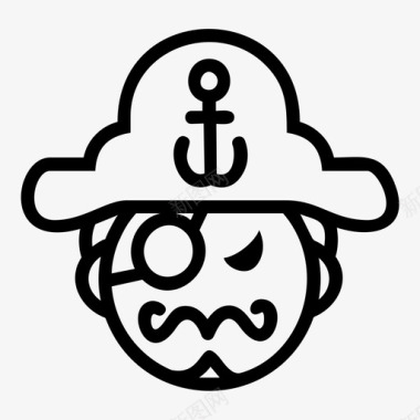 海盗水手大海图标图标