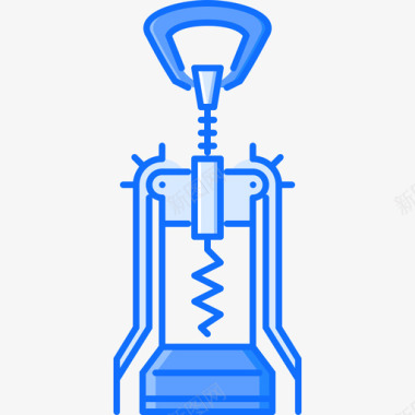 开瓶器棒18蓝色图标图标
