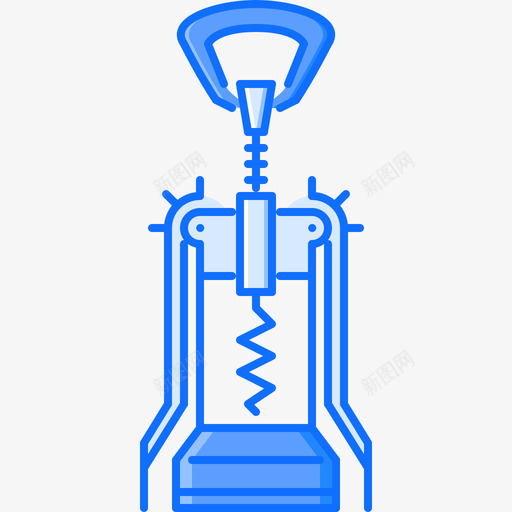 开瓶器棒18蓝色图标svg_新图网 https://ixintu.com 开瓶器 棒18 蓝色