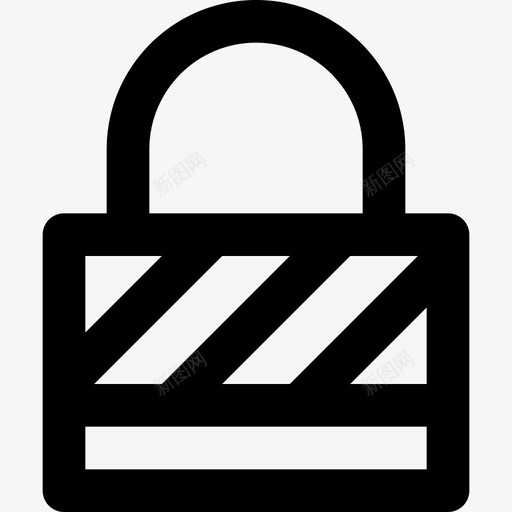 挂锁必需品12线状图标svg_新图网 https://ixintu.com 必需品12 挂锁 线状