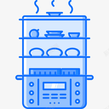 蒸锅厨房39蓝色图标图标