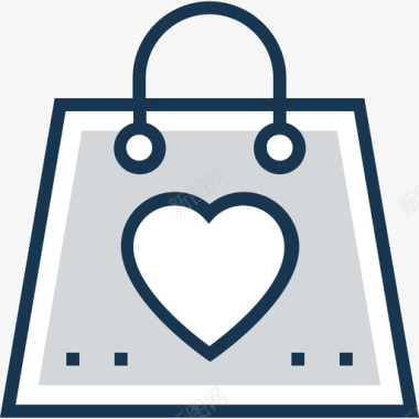 购物袋购物和商业20线性颜色图标图标