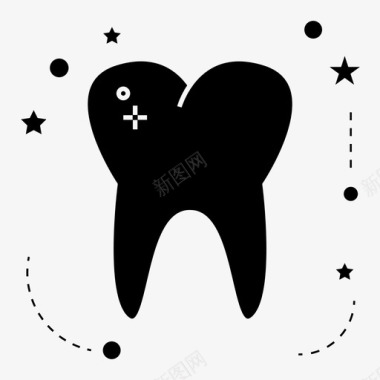 牙齿健康磨牙图标图标