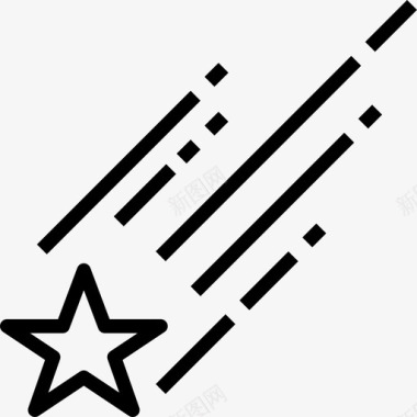 流星天文学6直线图标图标