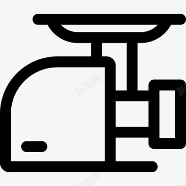 绞肉机厨房工具7线性图标图标