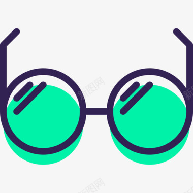 眼镜SEO55绿影图标图标
