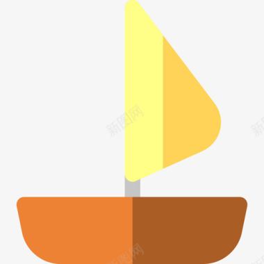 帆船夏季14号平底图标图标