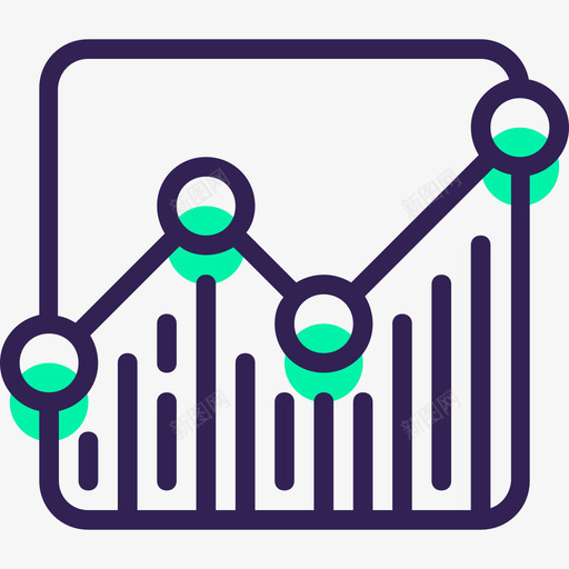 折线图业务148绿影图标svg_新图网 https://ixintu.com 业务148 折线图 绿影