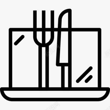 笔记本电脑食品88线性图标图标