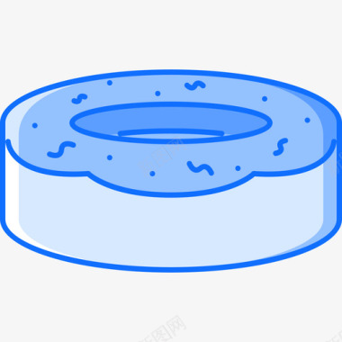 甜甜圈4号咖啡厅蓝色图标图标