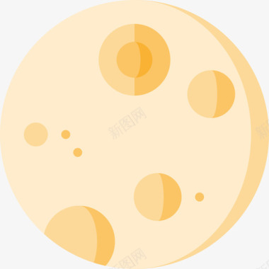 月亮宇宙24平坦图标图标