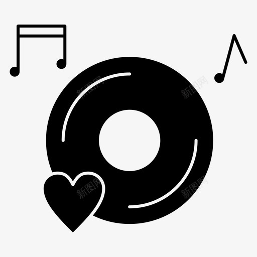 浪漫的音乐声音爱情和婚礼图标svg_新图网 https://ixintu.com 声音 浪漫的音乐 爱情和婚礼