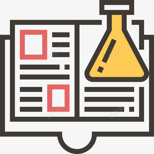 科学书籍生物化学2黄影图标svg_新图网 https://ixintu.com 生物化学2 科学书籍 黄影