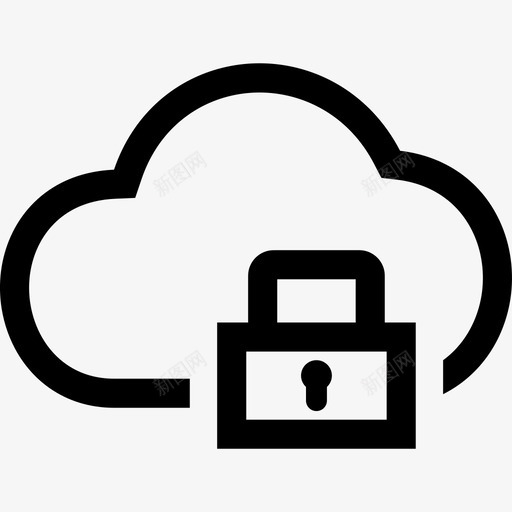 云安全锁定安全图标svg_新图网 https://ixintu.com 云安全 安全 网络安全概述 锁定
