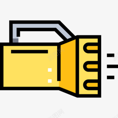 手电筒冒险22线性颜色图标图标