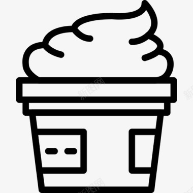 酸奶食品79线性图标图标