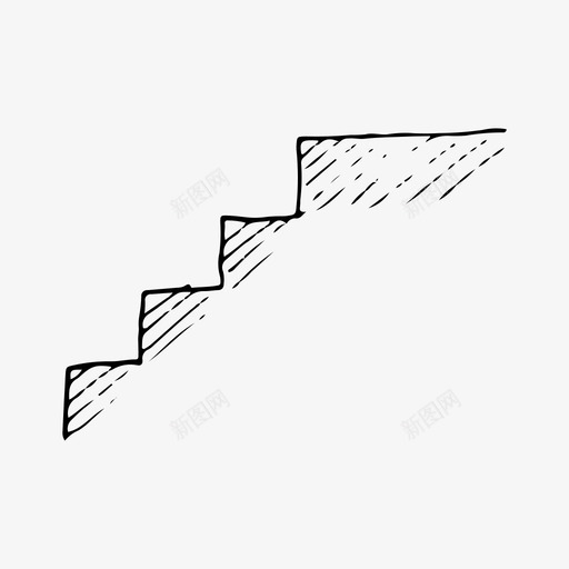 楼梯涂鸦手绘图标svg_新图网 https://ixintu.com 手绘 楼梯 涂鸦 素描