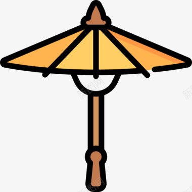 伞瓷器11线纹颜色图标图标
