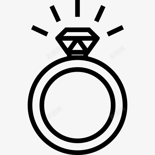 订婚戒指18号婚礼直线型图标svg_新图网 https://ixintu.com 18号婚礼 直线型 订婚戒指