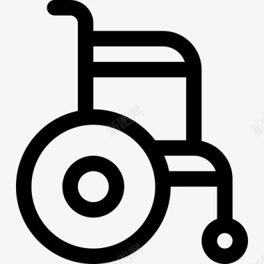 轮椅医院17直线型图标图标