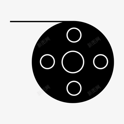 视频卷电影院电影图标svg_新图网 https://ixintu.com ui字形 web 电影 电影院 营销 视频卷