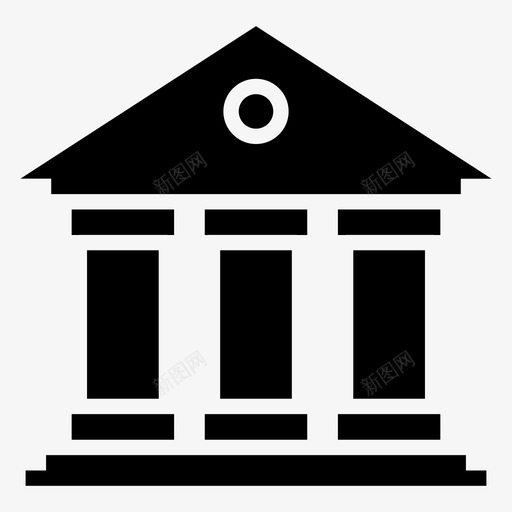 银行法院政府图标svg_新图网 https://ixintu.com 剧院 博物馆 图书馆 政府 法院 满是图标 银行