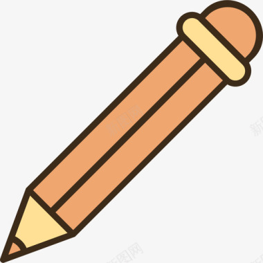 铅笔工艺用品线颜色图标图标