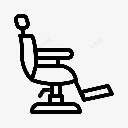 理发椅舒适顾客图标svg_新图网 https://ixintu.com 坐下 安全 放松 理发椅 舒适 顾客