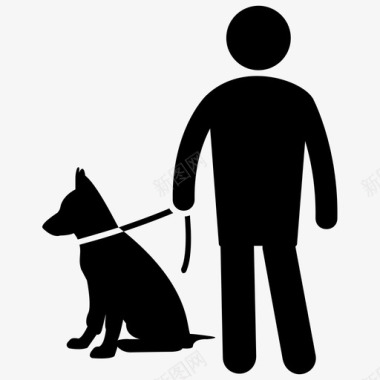 家养宠物驯狗师狗训练图标图标