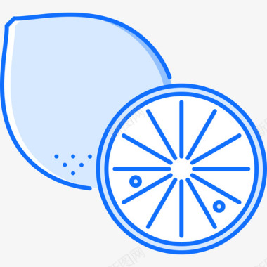 柠檬食物82蓝色图标图标