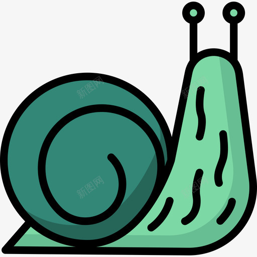 蜗牛自然8线形颜色图标svg_新图网 https://ixintu.com 线形颜色 自然8 蜗牛