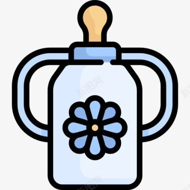 奶瓶母性2线性颜色图标图标