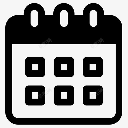 日历日日历月历图标svg_新图网 https://ixintu.com 周日历 日历 日历日期事件月 日日历 月历
