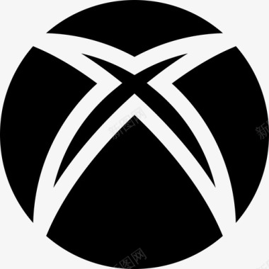 Xbox视频游戏徽标6填充图标图标