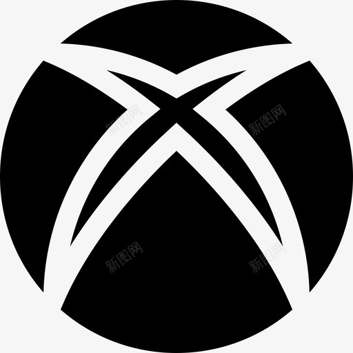 Xbox视频游戏徽标6填充图标svg_新图网 https://ixintu.com Xbox 填充 视频游戏徽标6