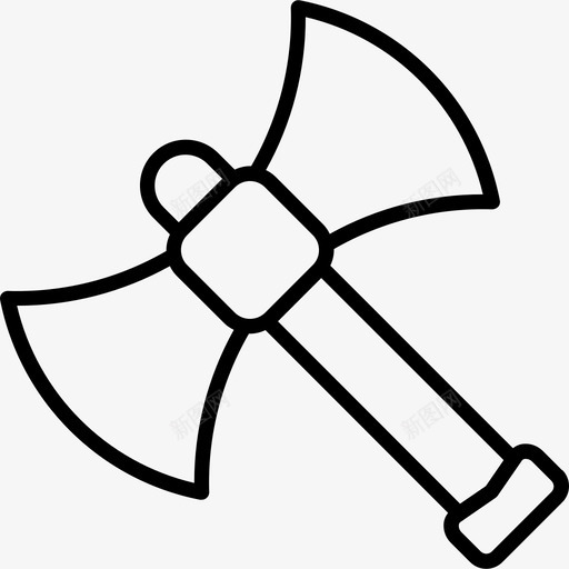 斧头中世纪10直纹图标svg_新图网 https://ixintu.com 中世纪10 斧头 直纹