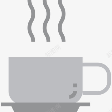 咖啡杯食品和饮料3平的图标图标