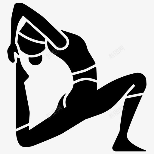 瑜伽姿势体式健身图标svg_新图网 https://ixintu.com 体式 健身 瑜伽姿势 鸽子