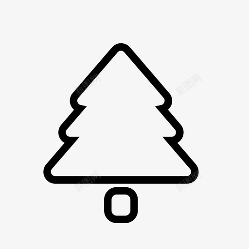 圣诞树新年松树图标svg_新图网 https://ixintu.com 圣诞树 新年 松树