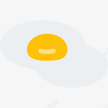 煎蛋食品89扁平图标图标