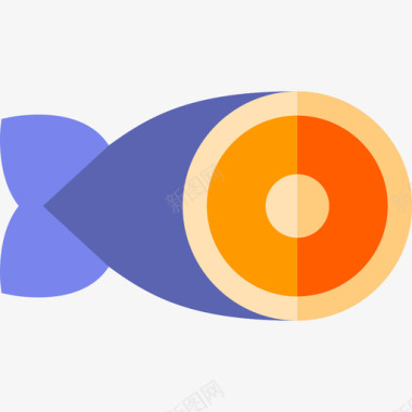 鱼食物68扁平图标图标