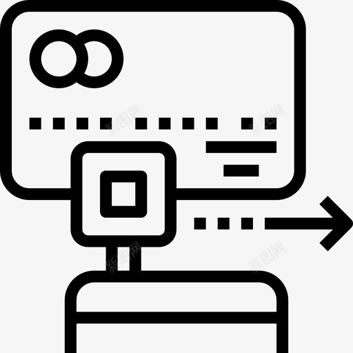 信用卡未来购物3线性图标svg_新图网 https://ixintu.com 信用卡 未来购物3 线性