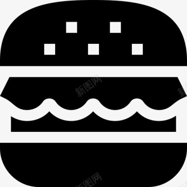 汉堡烧烤5填充图标图标