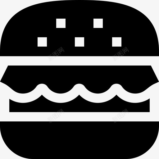 汉堡烧烤5填充图标svg_新图网 https://ixintu.com 填充 汉堡 烧烤5